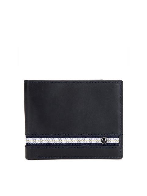 

Allen Solly Men Navy Blue Leather Two Fold Wallet