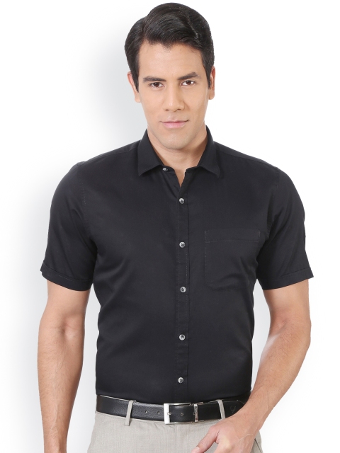 

Peter England Men Black Slim Fit Formal Shirt