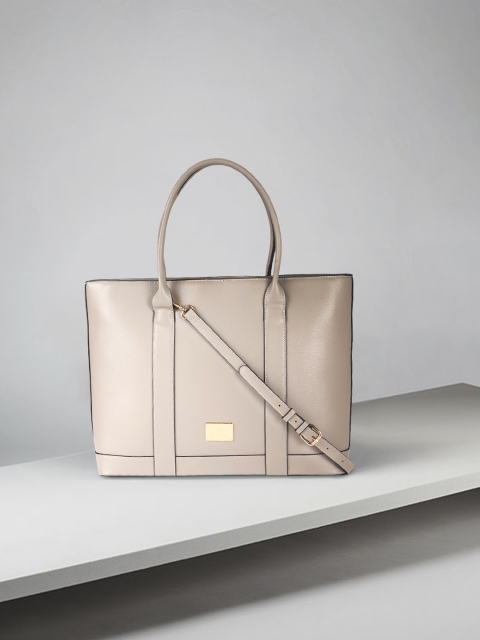 

Van Heusen Grey PU Oversized Structured Handheld Bag