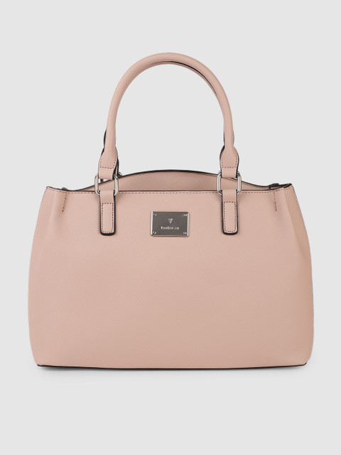 

Van Heusen Pink Solid Structured Handheld Bag