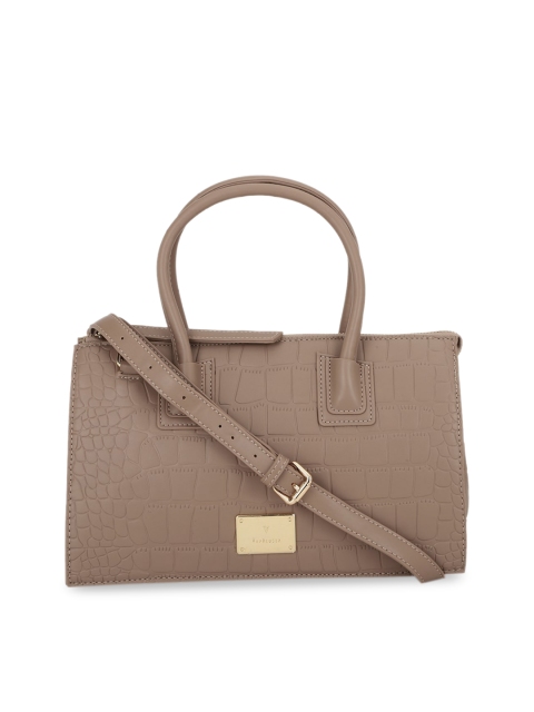 

Van Heusen Woman Brown Textured PU Structured Handheld Bag with Quilted