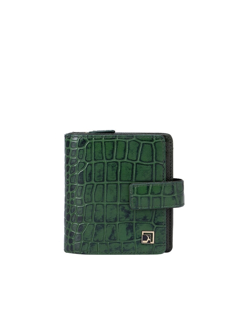 

Da Milano Women Green Textured Leather Two Fold Wallet