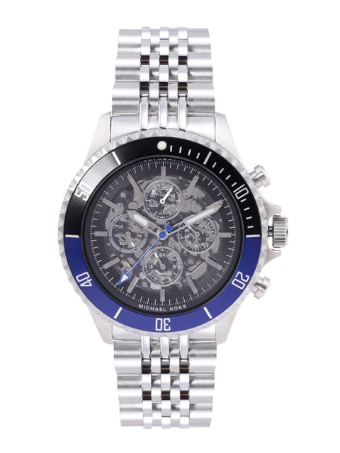 

Michael Kors Men Black SkeletonDial Bayville BraceletStyle Analogue Automatic Watch MK9045