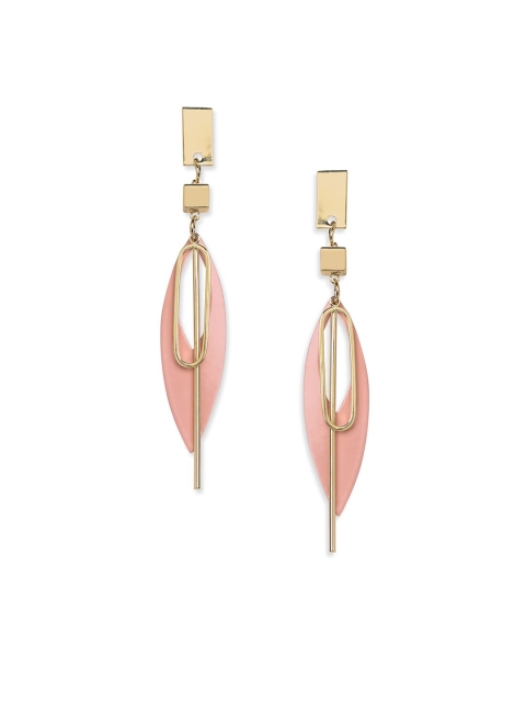 

Blisscovered Pink Contemporary Drop Earrings