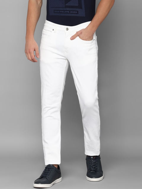 

Louis Philippe Jeans Men White Slim Fit Mildly Distressed Jeans