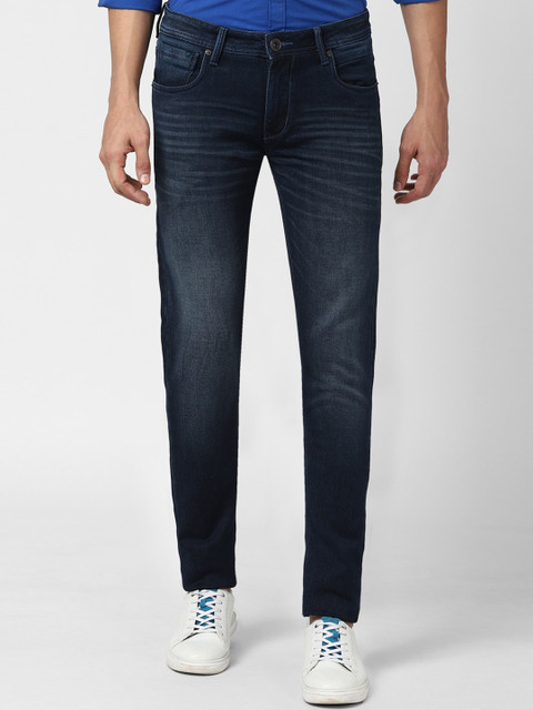 

Peter England Casuals Men Navy Blue Skinny Fit Heavy Fade Jeans