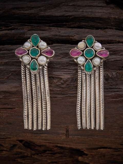 

Kushal's Fashion Jewellery Red Floral Studs Earrings