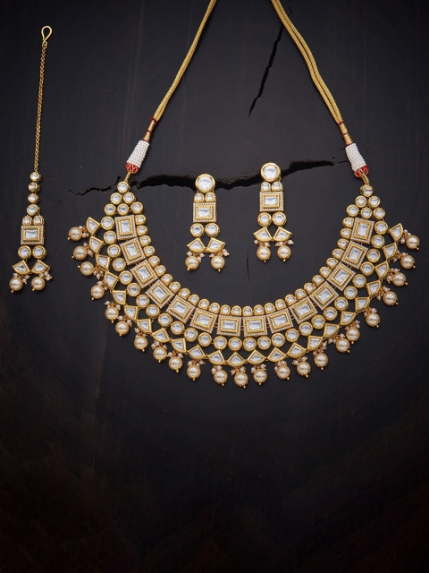 

Kushal's Fashion Jewellery Gold-Toned & White Gold-Plated Vilandi Necklace