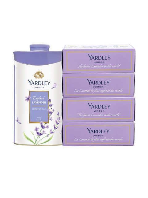 

YARDLEY LONDON Set of English Lavender Perfumed Talc & 4 English Lavender Luxury Soaps