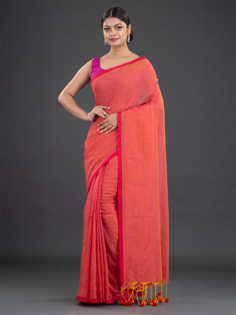 

Arhi Blue & Red Woven Design Pure Cotton Saree