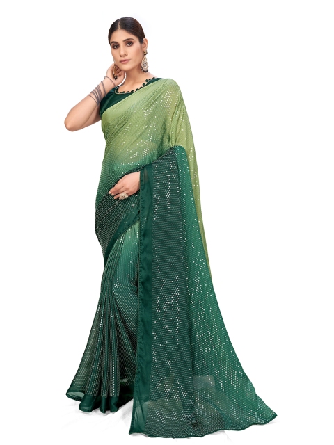 

SUTRAM Green Ombre Saree