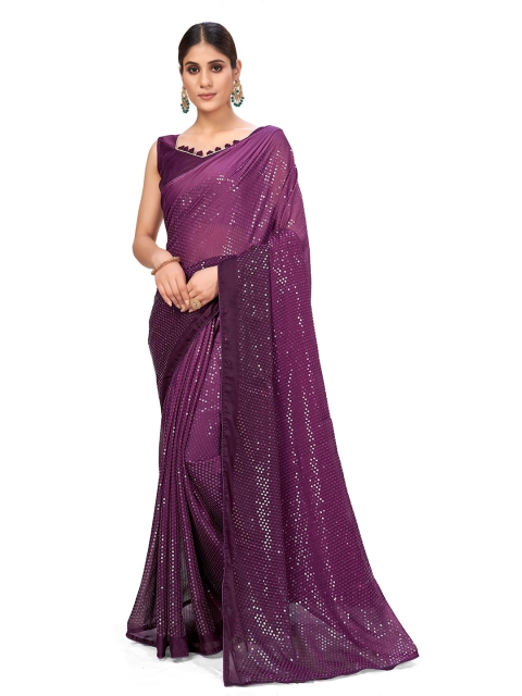 

SUTRAM Pink Striped Saree