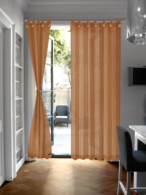 

Hippo Beige Set of 2 Room Darkening Window Curtain