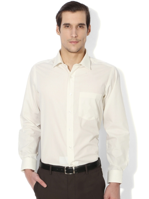 

Van Heusen Men Cream Slim Fit Formal Shirt