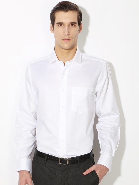 

Van Heusen Men White Slim Fit Self-Design Formal Shirt