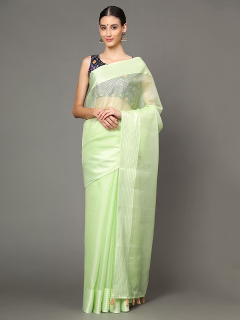 

Havida Sarees Green Checked Zari Pure Cotton Arani Saree