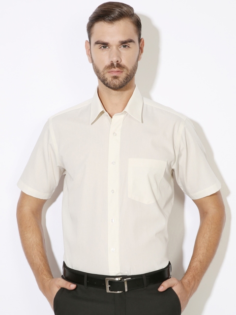 

Van Heusen Men Cream-Coloured Contemporary Fit Formal Shirt