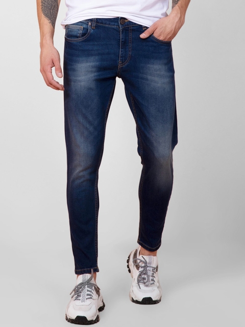 

Snitch Men Blue Skinny Fit Low Distress Heavy Fade Stretchable Jeans