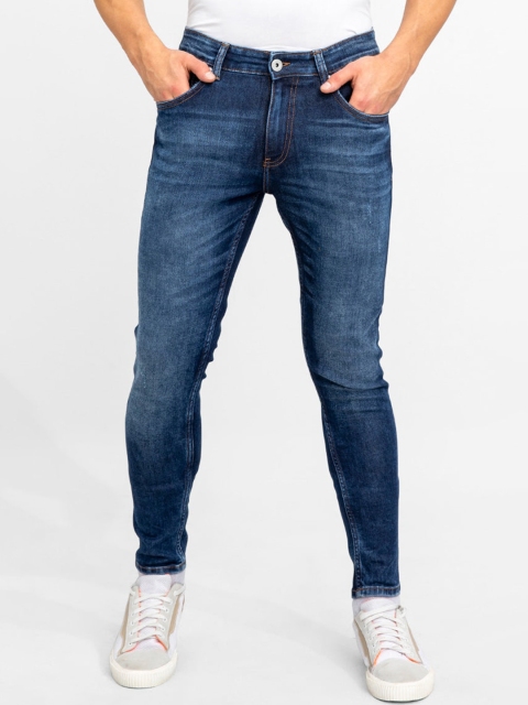 

Snitch Men Blue Skinny Fit Heavy Fade Stretchable Jeans