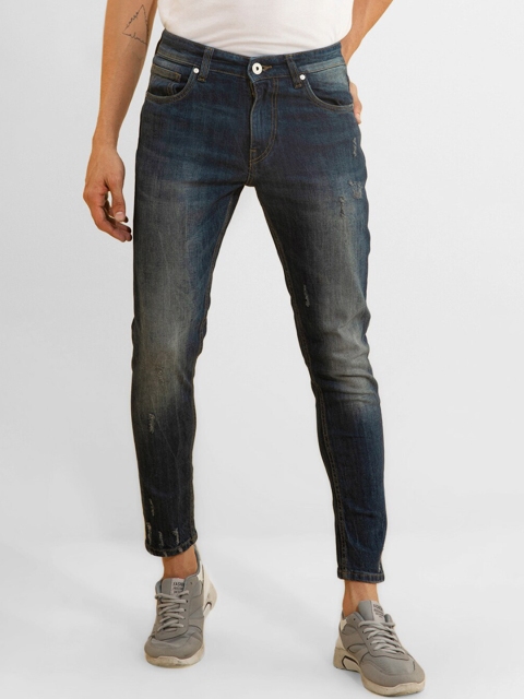 

Snitch Men Blue Skinny Fit Low Distress Heavy Fade Stretchable Jeans