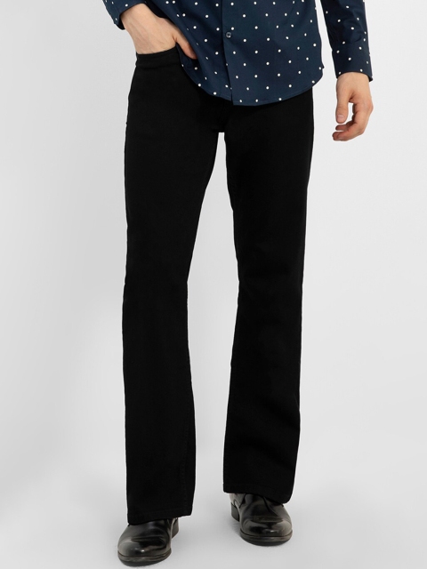 

Snitch Men Black Bootcut Mildly Distressed Stretchable Jeans