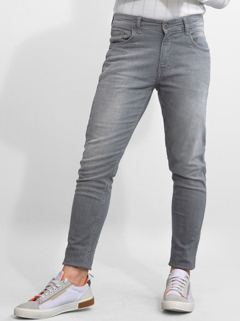 

Snitch Men Grey Skinny Fit Heavy Fade Stretchable Jeans