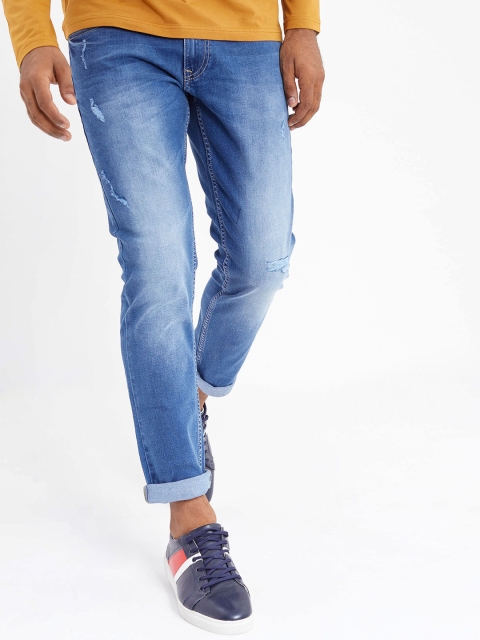 

Snitch Men Blue Slim Fit Mildly Distressed Heavy Fade Stretchable Jeans