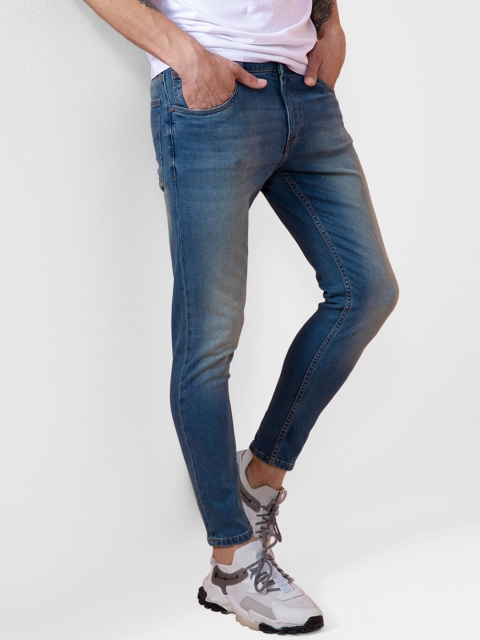 

Snitch Men Blue Skinny Fit Low Distress Light Fade Stretchable Jeans