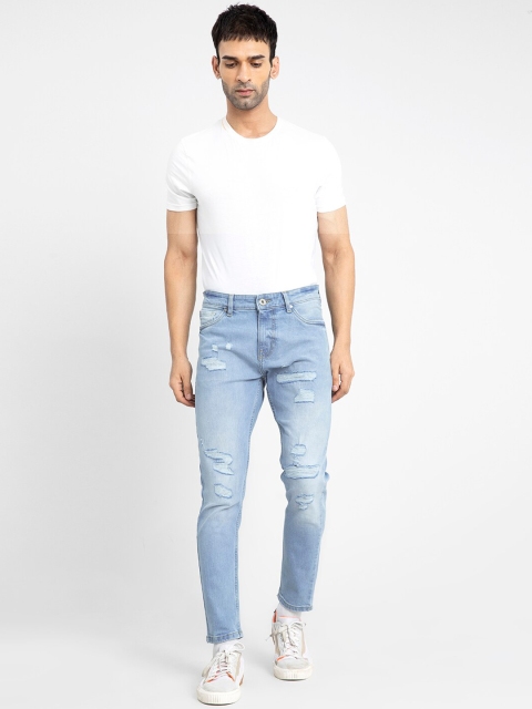

Snitch Men Blue Skinny Fit Mildly Distressed Heavy Fade Stretchable Jeans