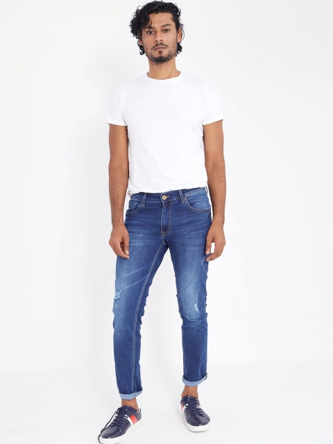 

Snitch Men Blue Slim Fit Mildly Distressed Light Fade Stretchable Jeans