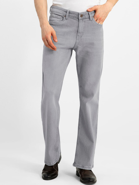 

Snitch Men Grey Bootcut Heavy Fade Stretchable Jeans
