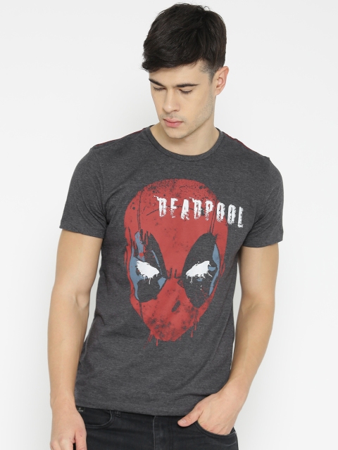 

Free Authority Men Charcoal Grey Marvel Printed T-shirt