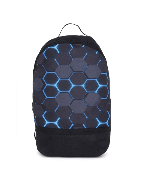 

Bewakoof Unisex Black & Blue Graphic Backpack