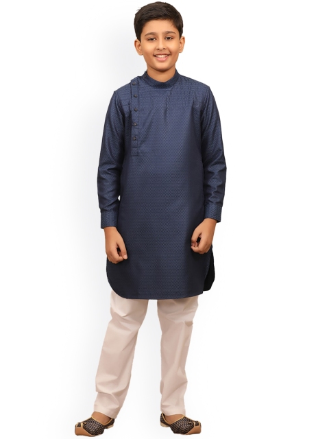 

Manyavar Boys Blue Kurti with Pyjamas