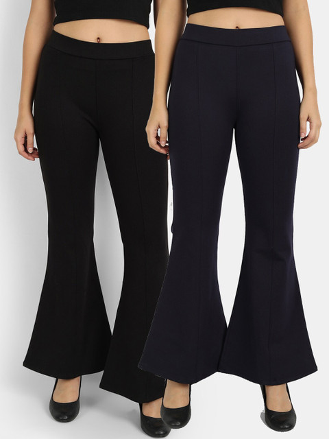 

Next One Women Pack Of 2 Solid Skinny-Fit Jeggings, Black