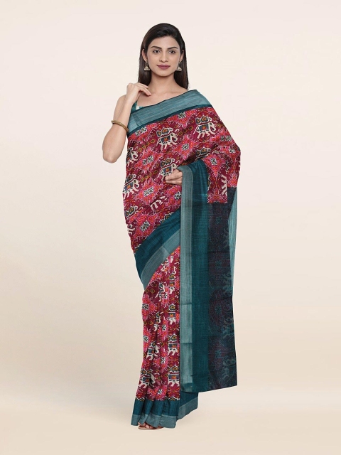 

Pothys Purple & Pink Ethnic Motifs Zari Saree