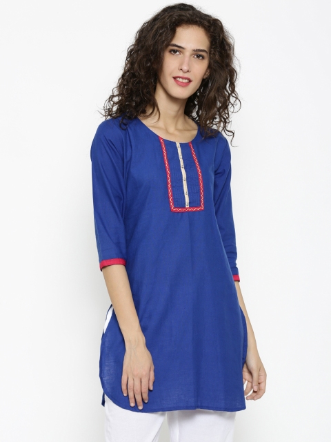 

Soch Women Blue Solid Kurta