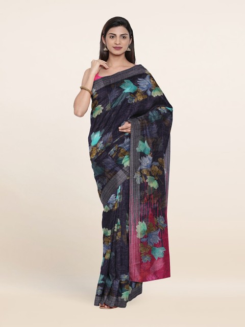 

Pothys Blue & Green Floral Saree