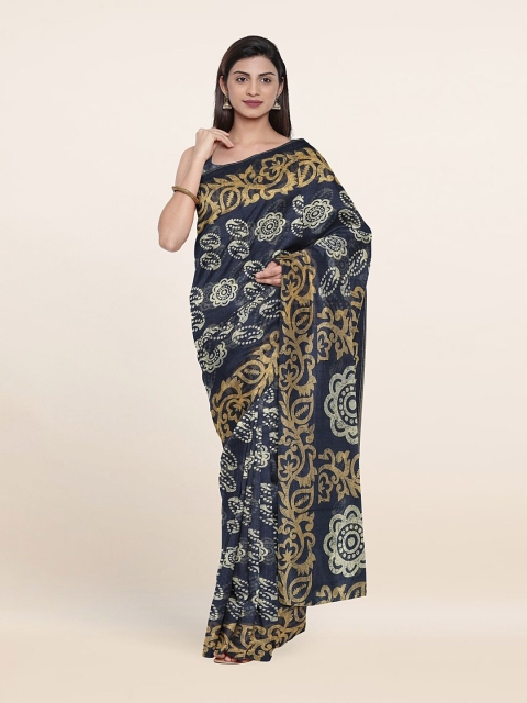 

Pothys Blue & White Floral Saree