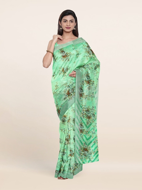 

Pothys Green Floral Printed Saree