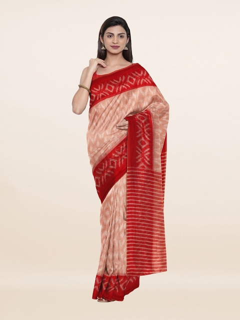 

Pothys Mauve & Red Printed Saree