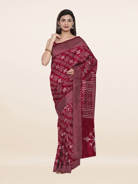 

Pothys Purple & Mauve Floral Saree