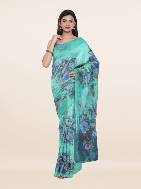 

Pothys Blue & Green Floral Saree