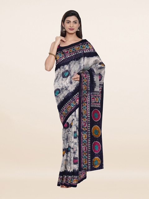 

Pothys Off White & Red Abstract Printed Cotton Blend Saree