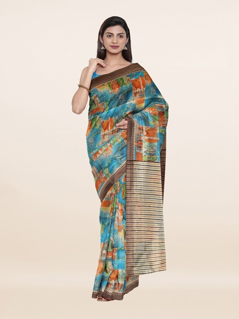 

Pothys Multicolour Abstract Printed Cotton Blend Saree, Multi