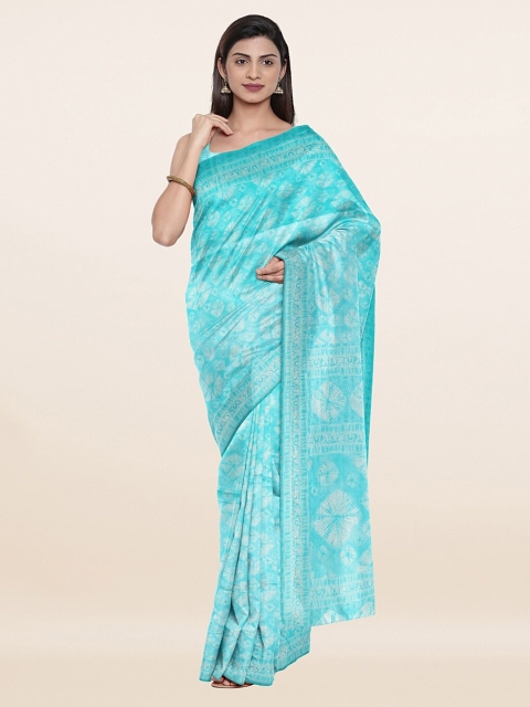 

Pothys Blue & White Floral Printed Saree