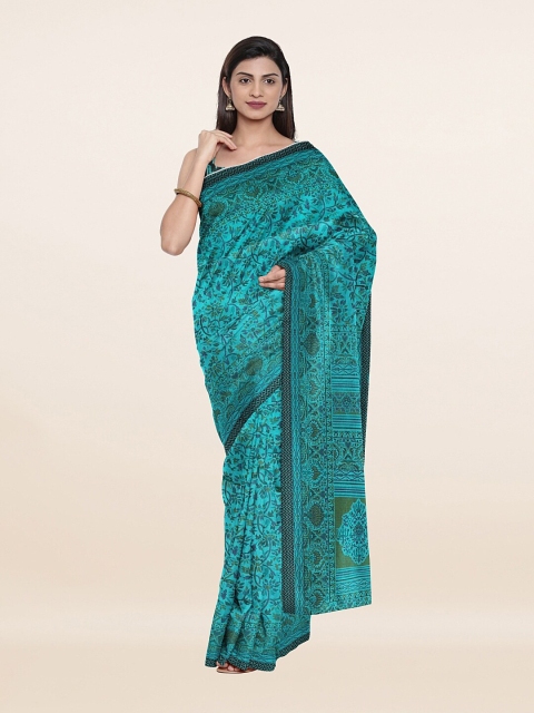 

Pothys Blue & Green Floral Saree