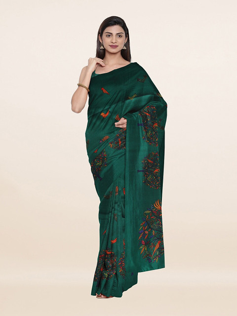

Pothys Green & Red Printed Saree