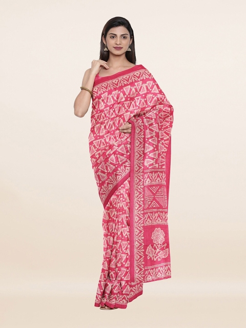 

Pothys Pink & White Saree