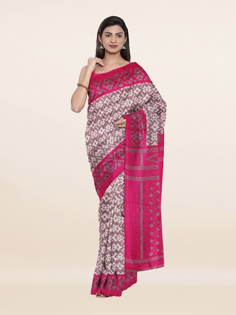 

Pothys Lavender & Pink Geometric Printed Saree
